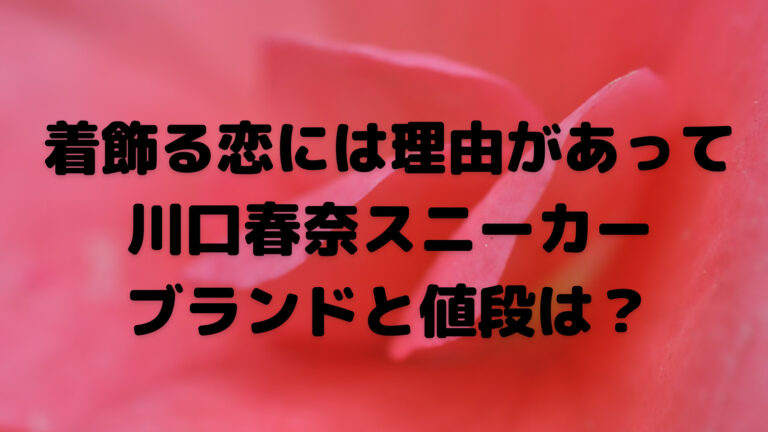 着飾る恋には理由があって 川口春奈スニーカーのブランドと値段は こゆるぎらいふ