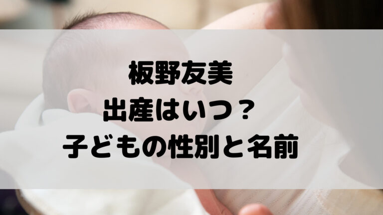 板野友美の子供の名前は 出産はいつでデキ婚疑惑の真相は こゆるぎらいふ